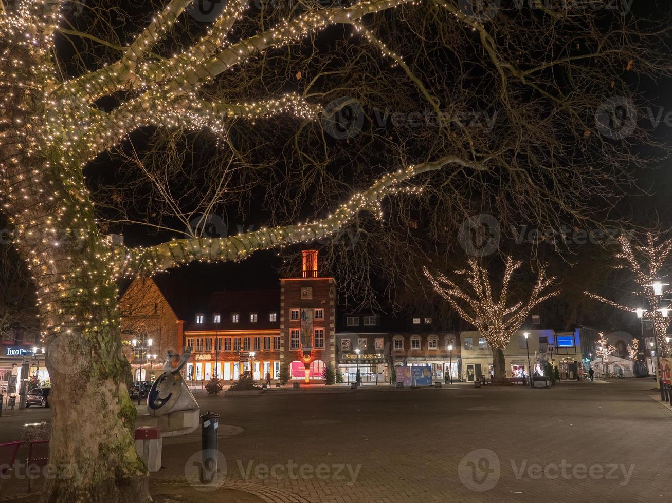 Borken stad in de kersttijd foto