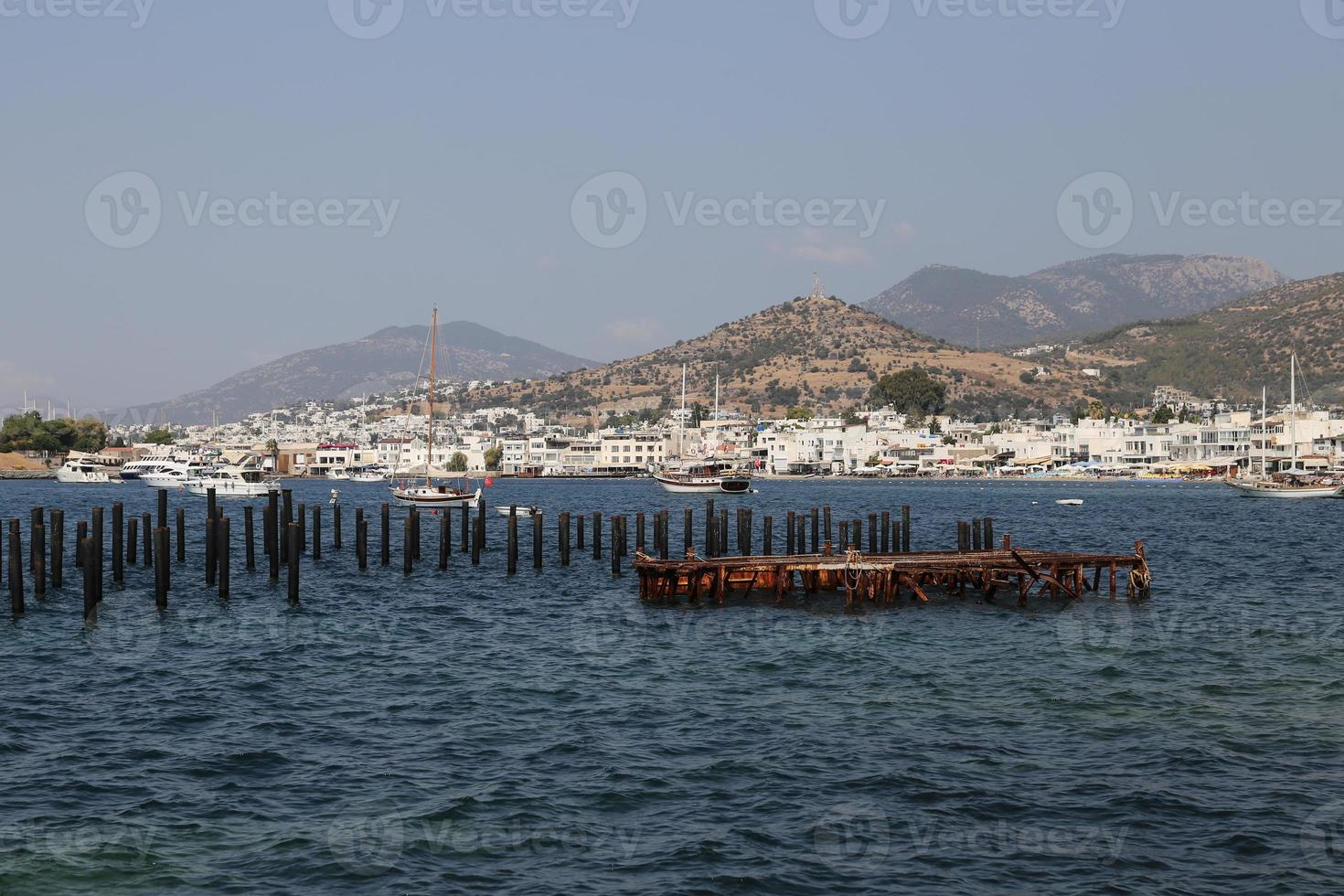 bodrum stad in mugla stad, turkije foto