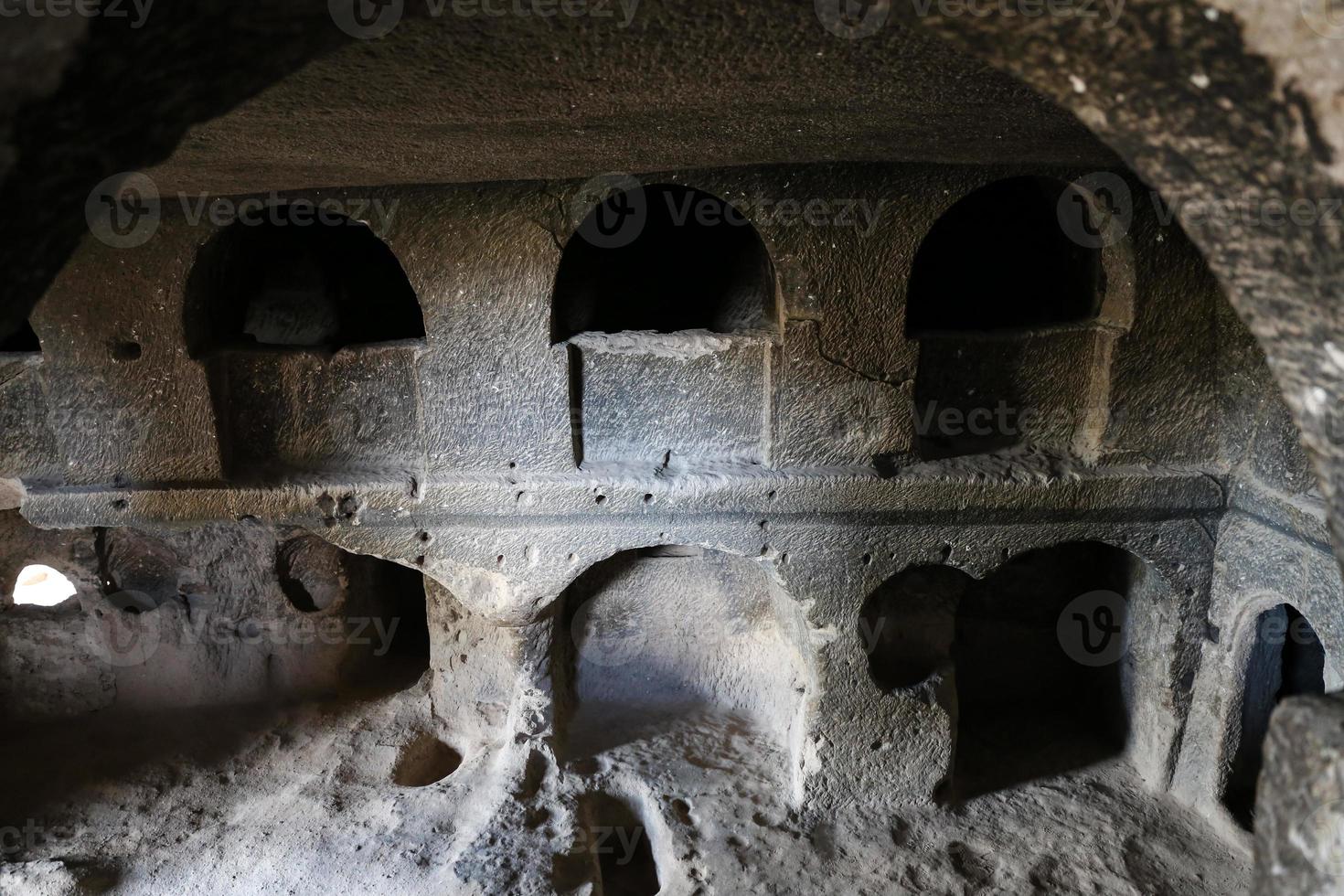 binnenkant van het Selime-klooster in Cappadocië, Turkije foto