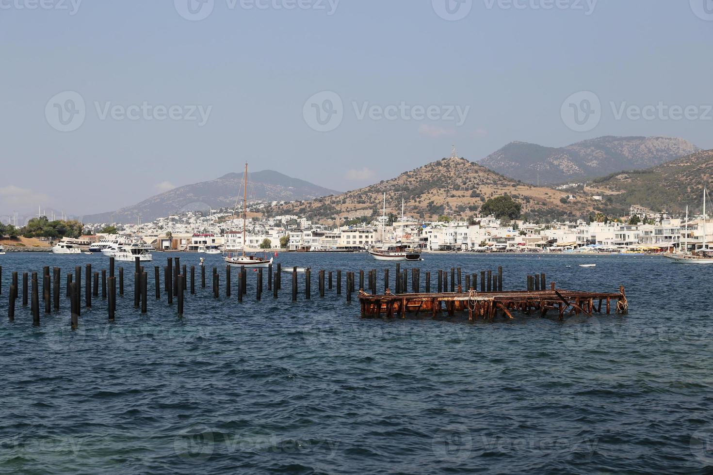 bodrum stad in mugla stad, turkije foto