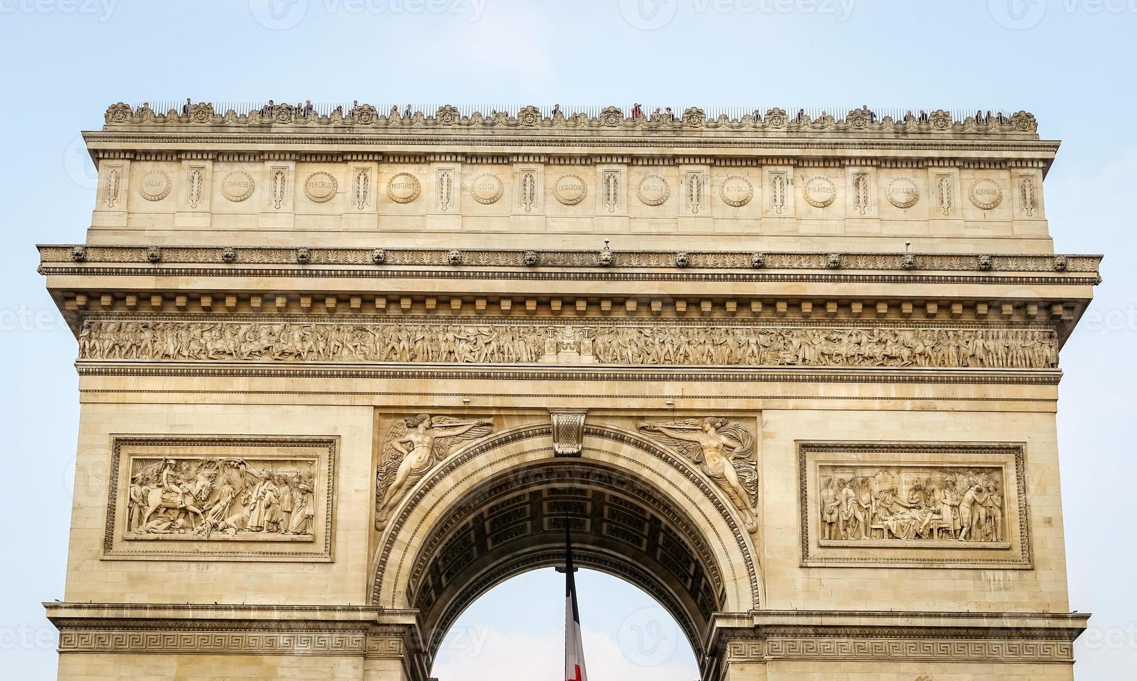 Arc de Triomphe in Parijs, Frankrijk foto