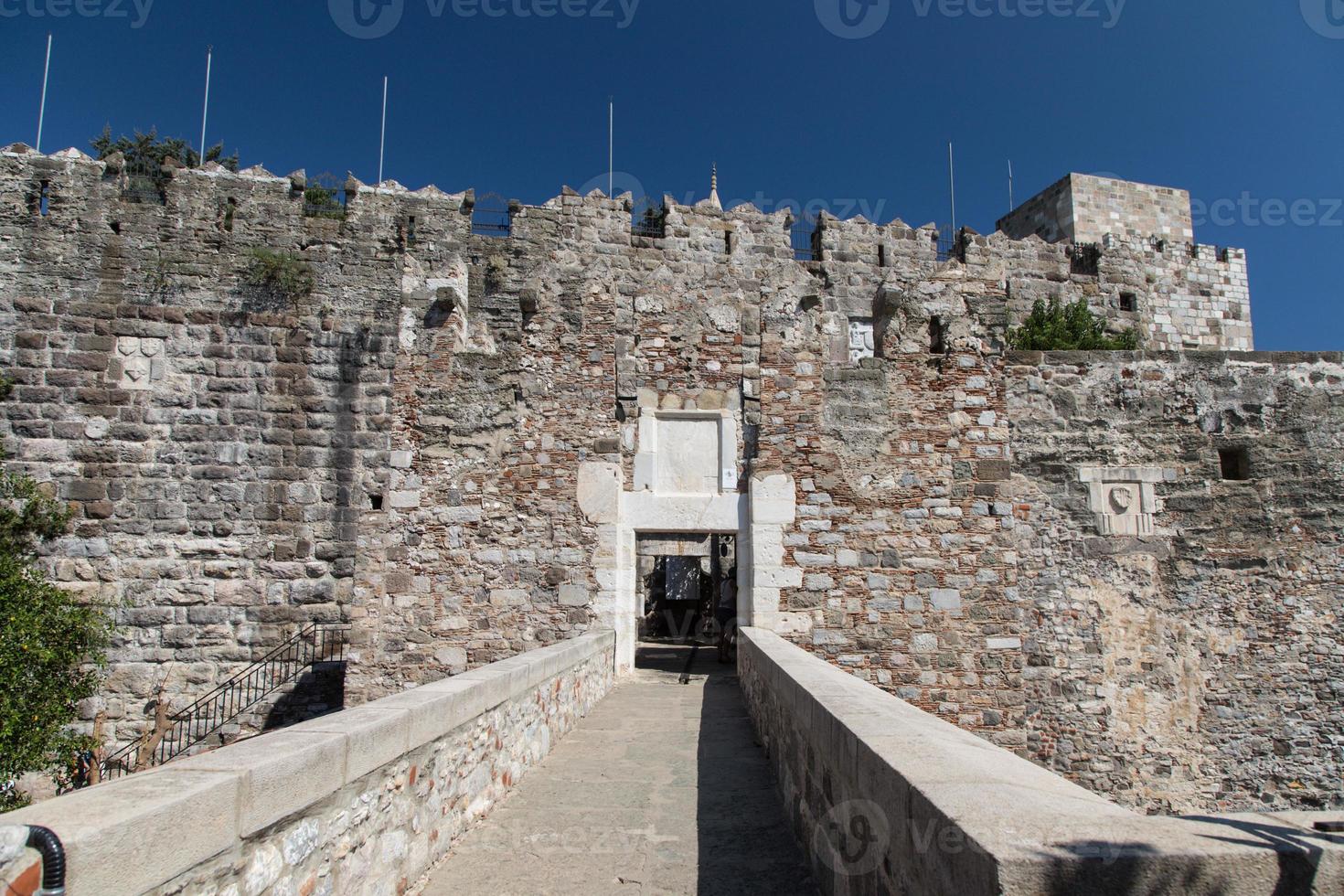 poort van het kasteel van Bodrum foto