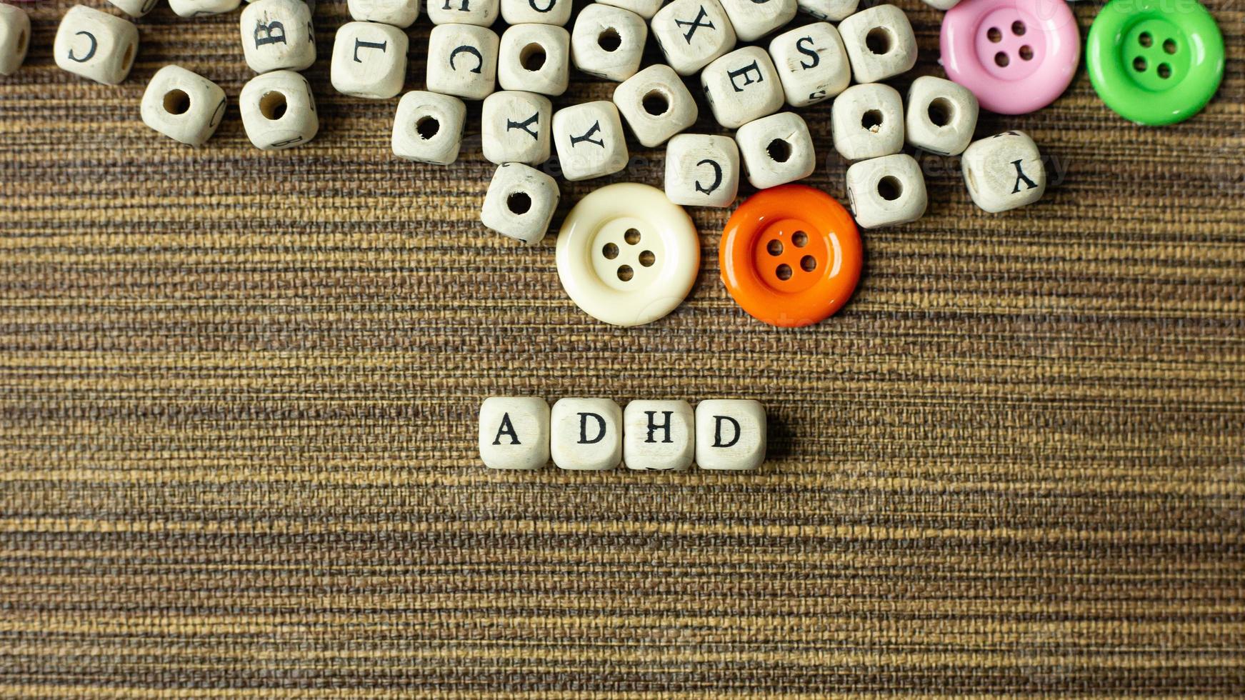 adhd voor bewustzijnsconcept voor geestelijke gezondheid. foto