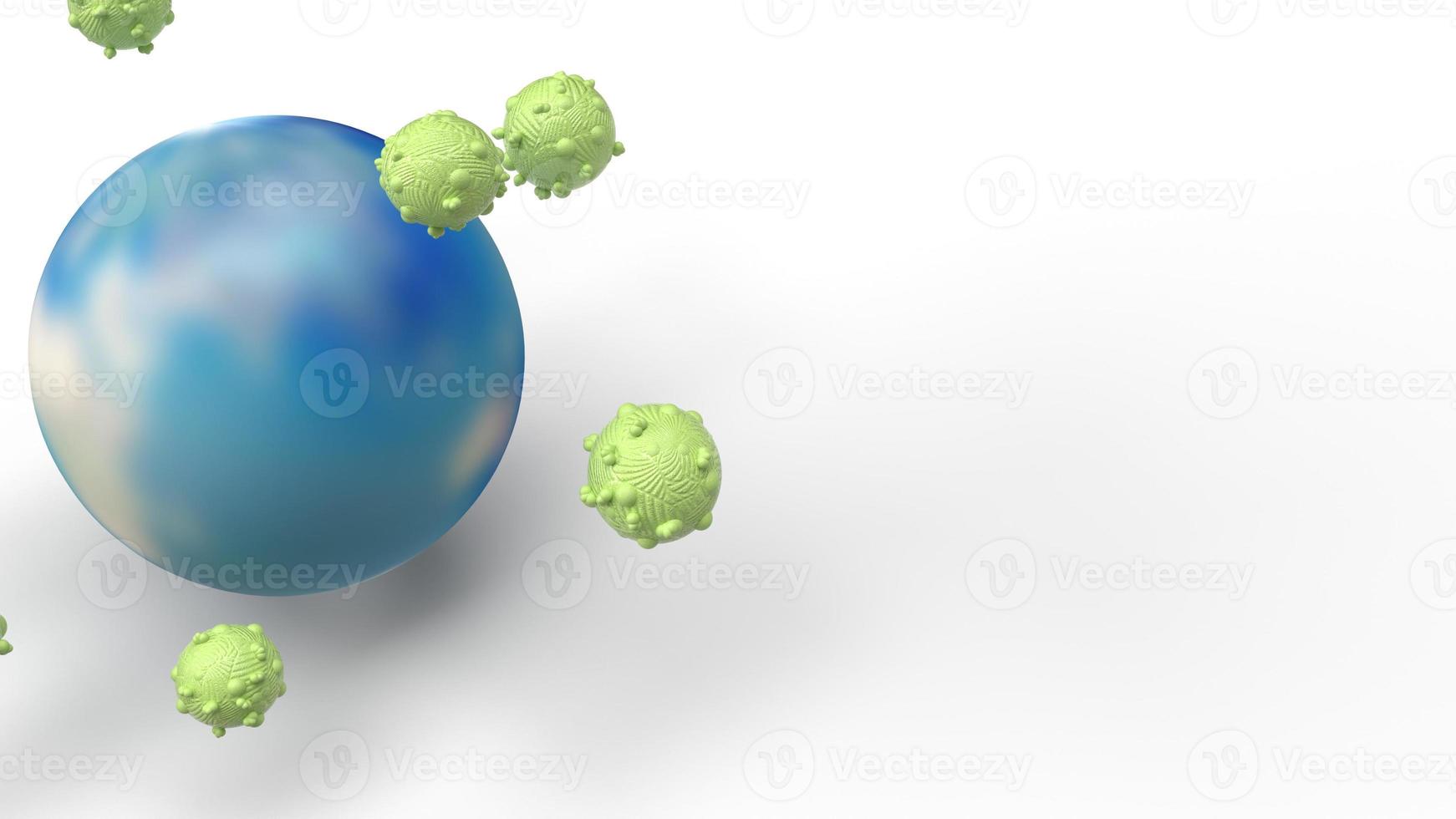 het wereldvirus 3D-rendering voor medicijninhoud. foto
