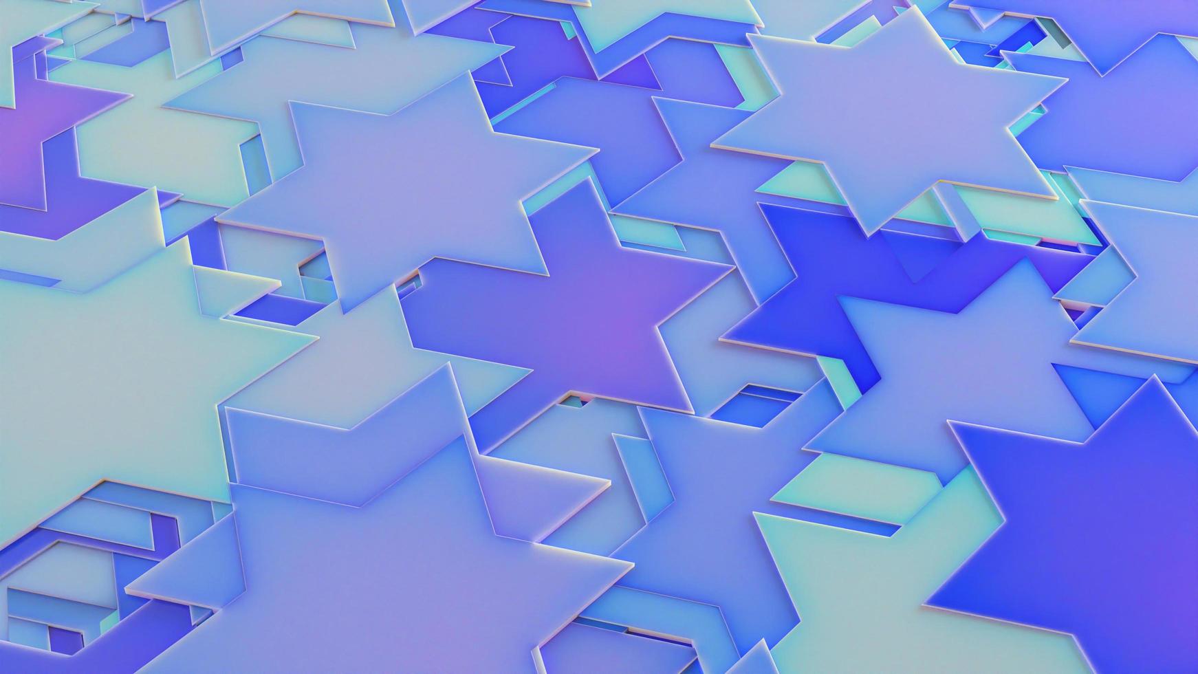 3D-achtergrond abstracte 6-punts sterpatroon textuur foto