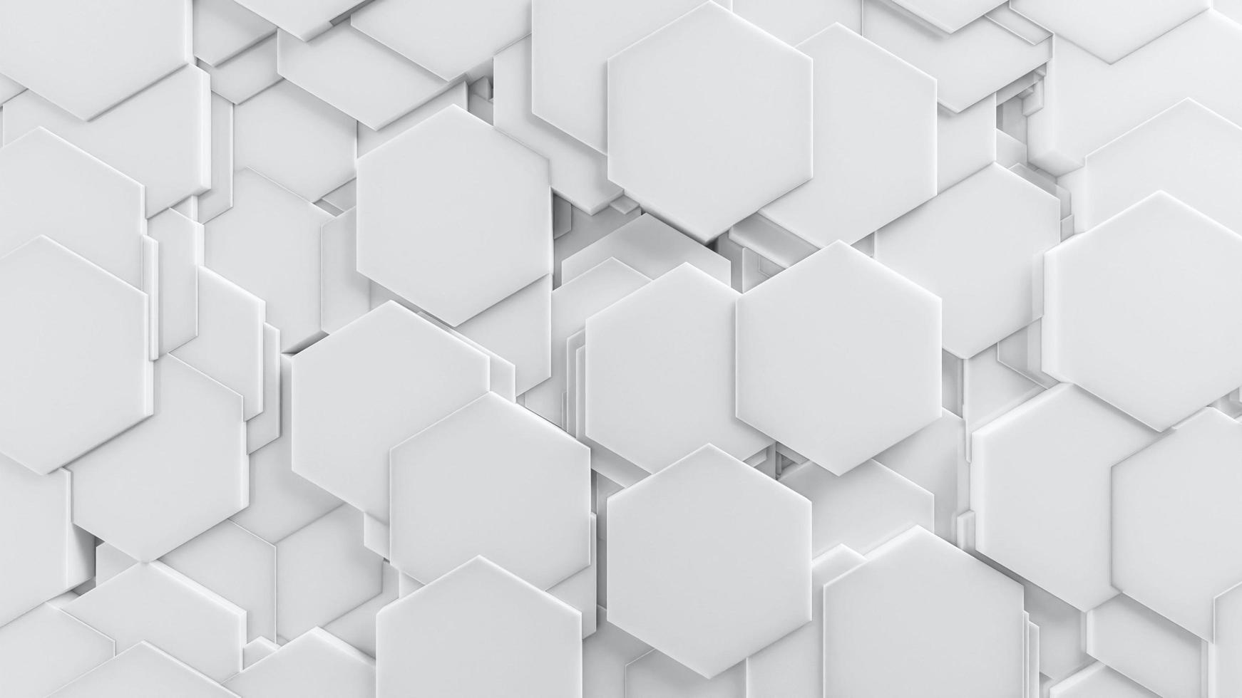 witte 3d achtergrond abstracte zeshoek patroon textuur foto