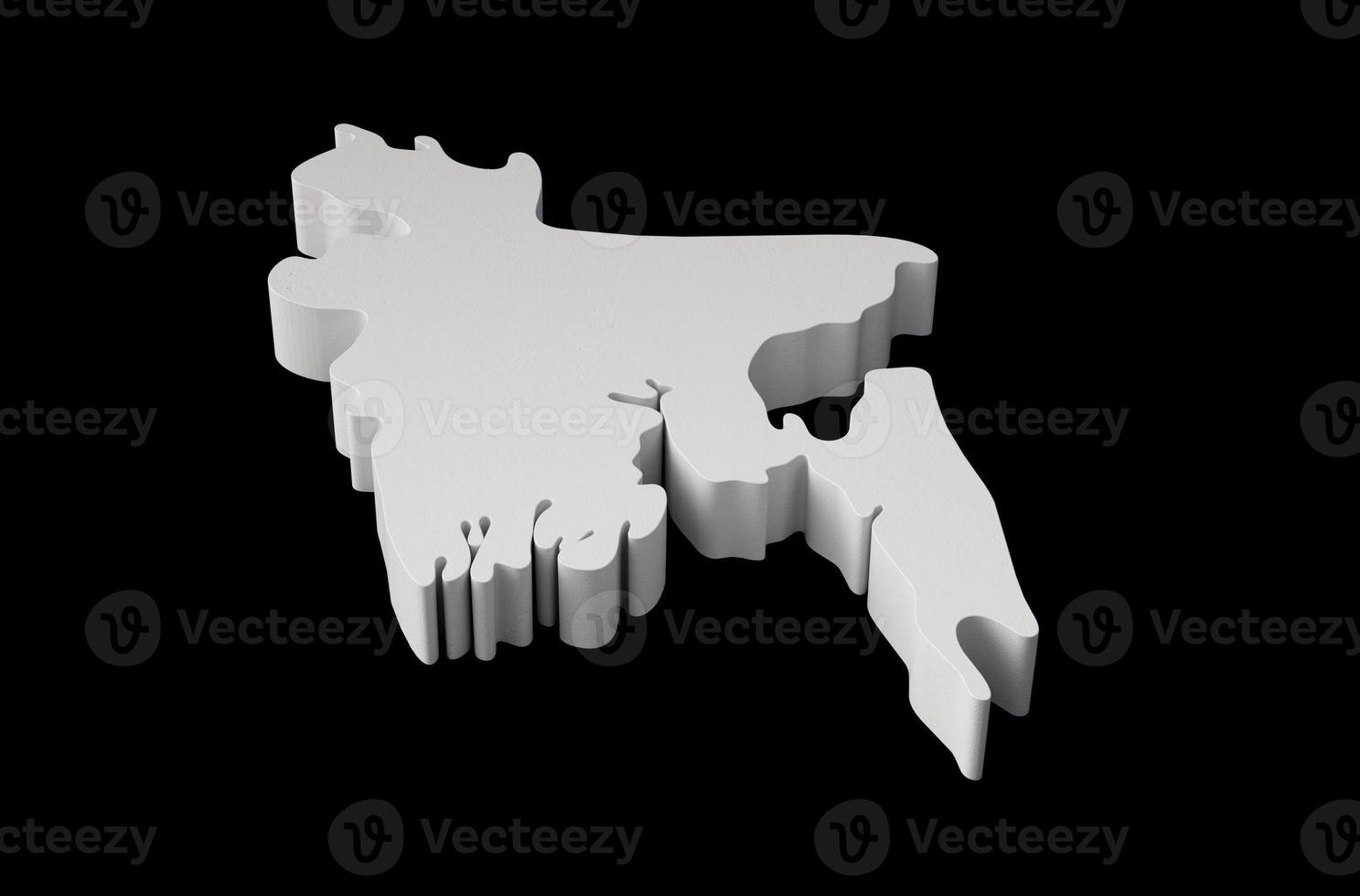 bangladesh 3d kaart geografie cartografie en topologie zee blauw oppervlak 3d illustratie foto