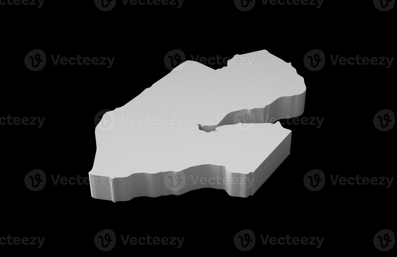 djibouti 3d kaart geografie cartografie en topologie zee blauw oppervlak 3d illustratie foto