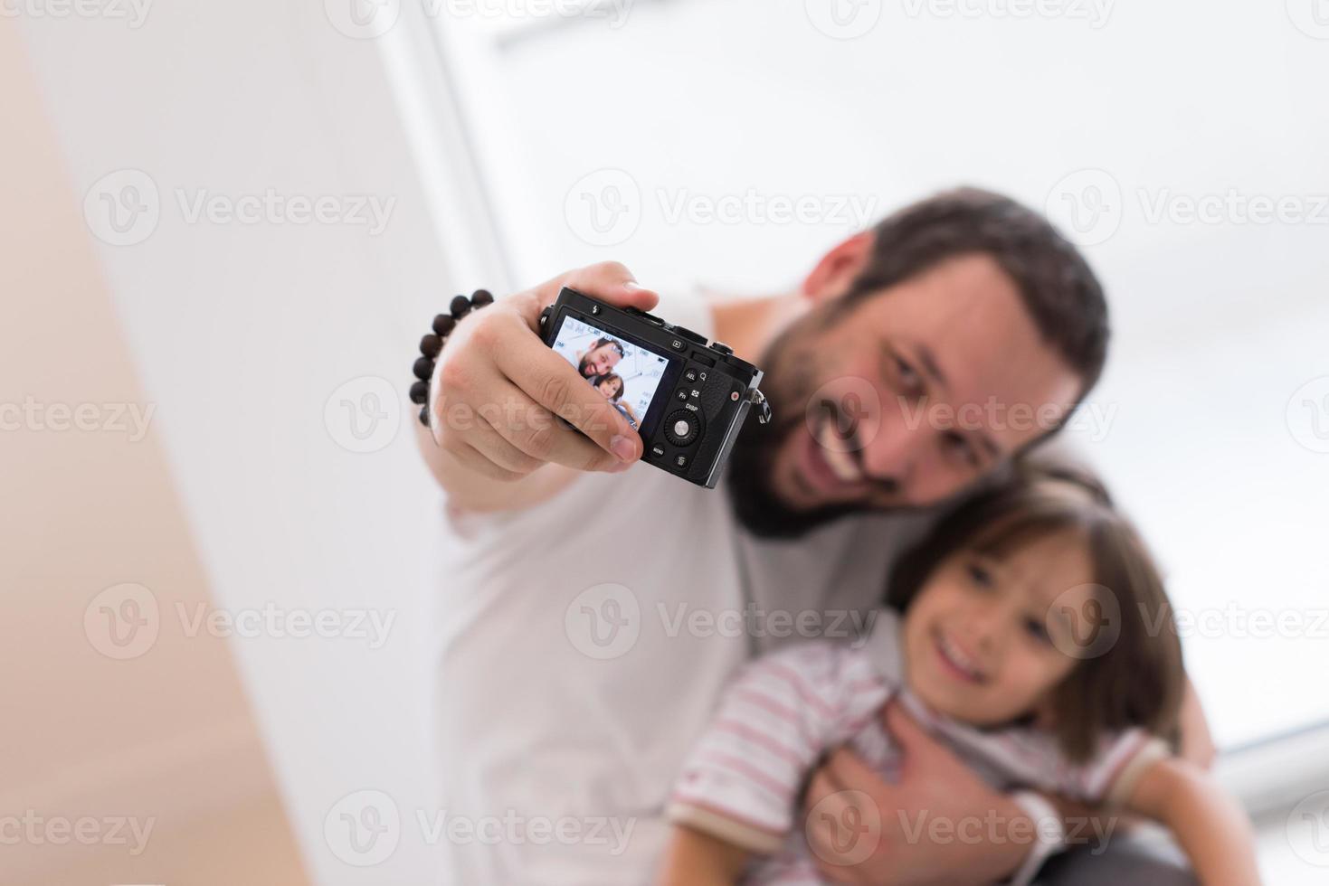 selfie vader en zoon foto