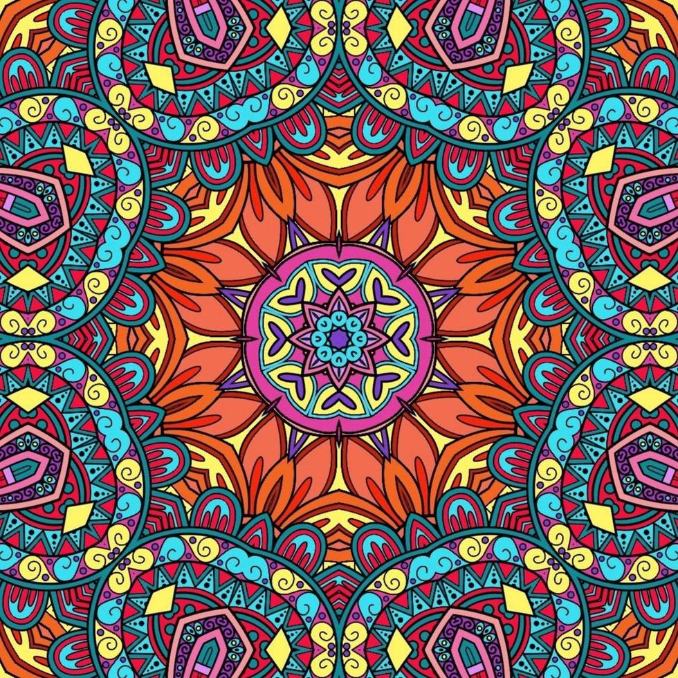 kleurrijk mandala bloemenpatroon boho symmetrisch 217 foto