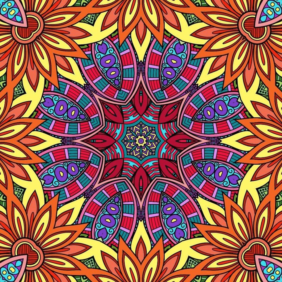 kleurrijk mandala bloemenpatroon boho symmetrisch 196 foto