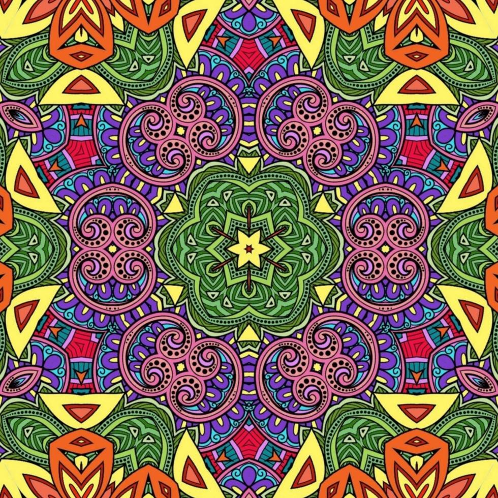 kleurrijk mandala bloemenpatroon boho symmetrisch 691 foto