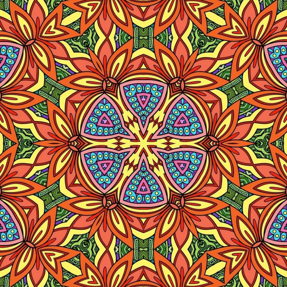 kleurrijk mandala bloemenpatroon boho symmetrisch 404 foto