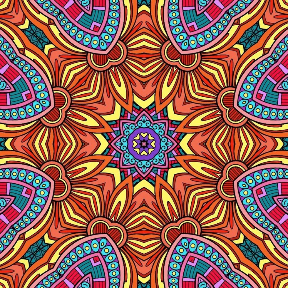 kleurrijk mandala bloemenpatroon boho symmetrisch 281 foto