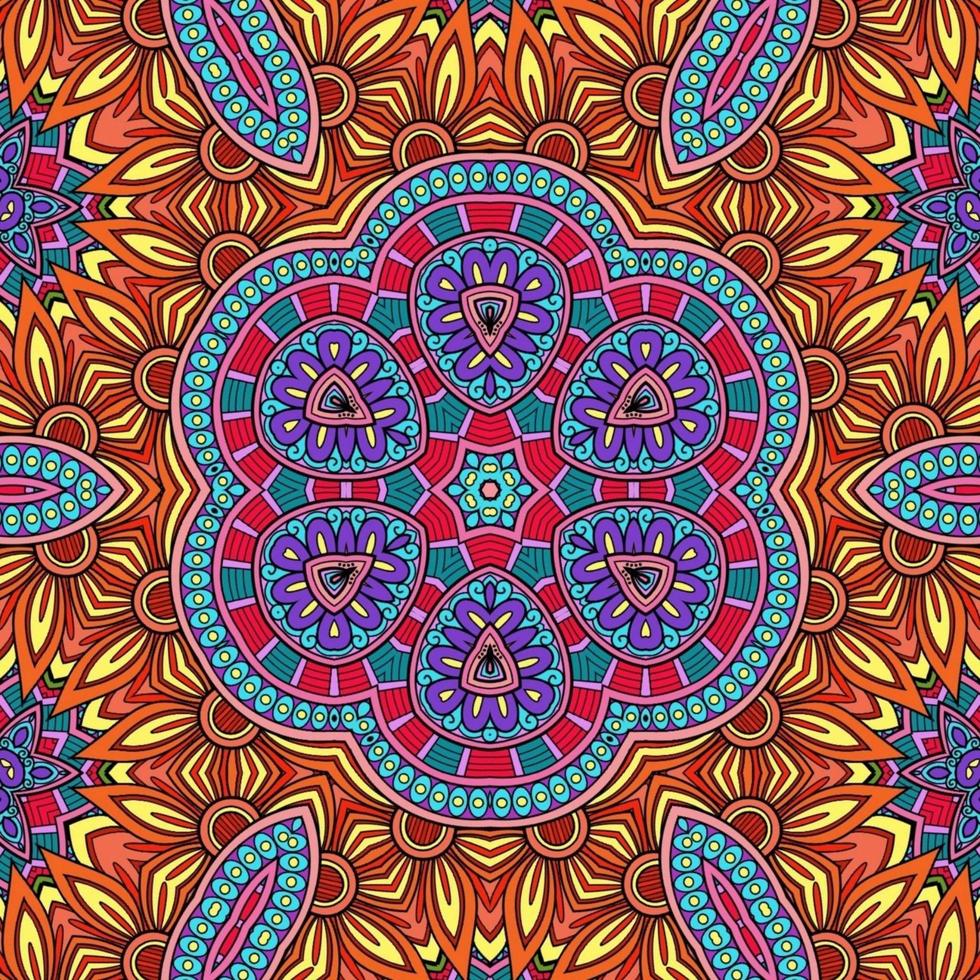 kleurrijk mandala bloemenpatroon boho symmetrisch 632 foto