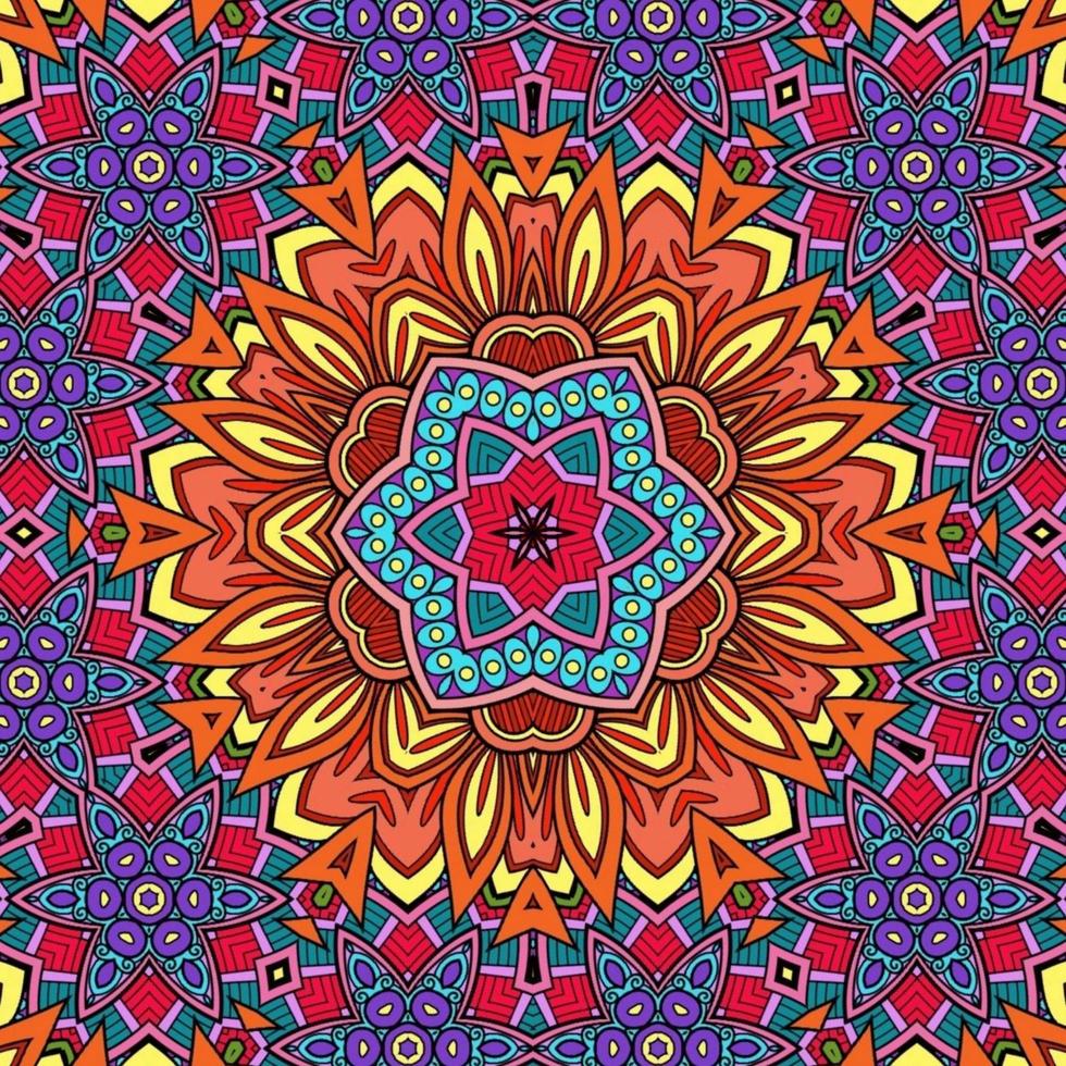 kleurrijk mandala bloemenpatroon boho symmetrisch 614 foto