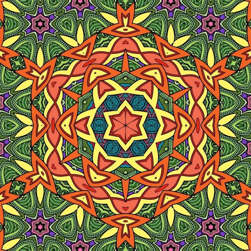 kleurrijk mandala bloemenpatroon boho symmetrisch 406 foto