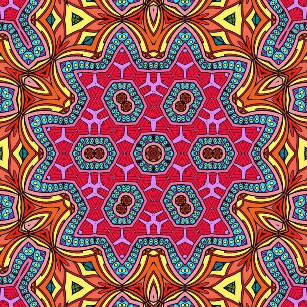 kleurrijk mandala bloemenpatroon boho symmetrisch 799 foto