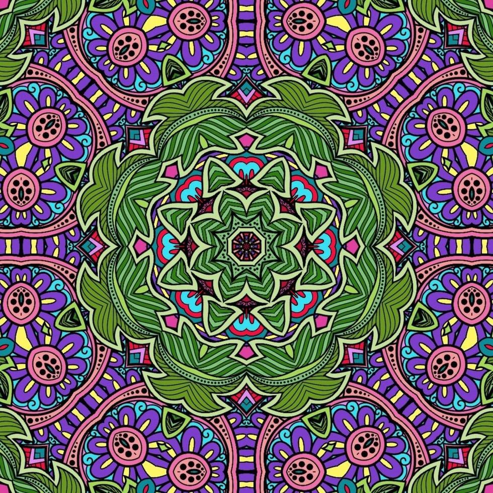 kleurrijk mandala bloemenpatroon boho symmetrisch 154 foto