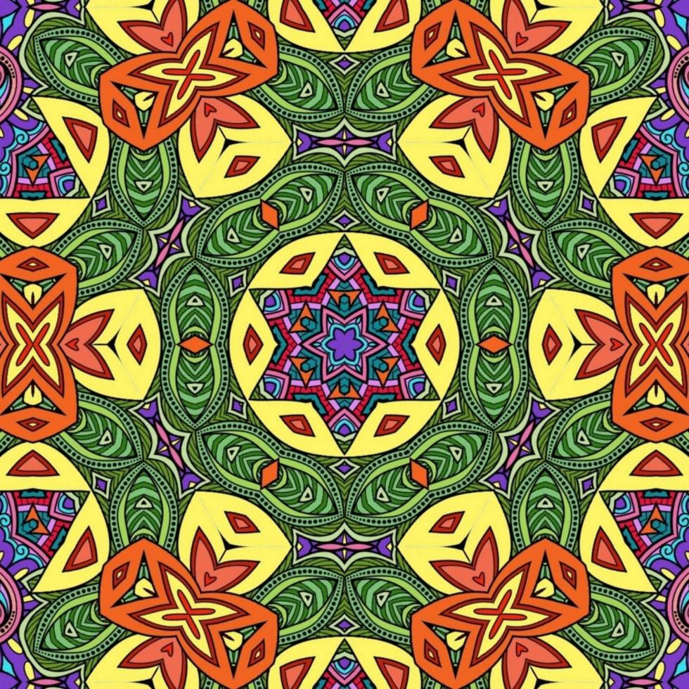 kleurrijk mandala bloemenpatroon boho symmetrisch 718 foto