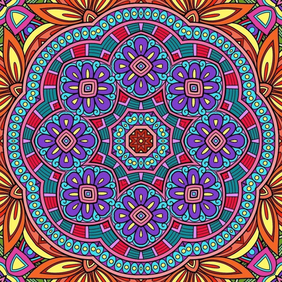 kleurrijk mandala bloemenpatroon boho symmetrisch 232 foto