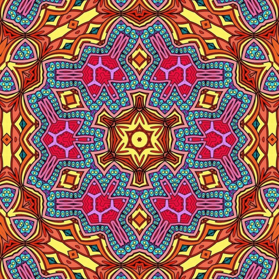 kleurrijk mandala bloemenpatroon boho symmetrisch 872 foto