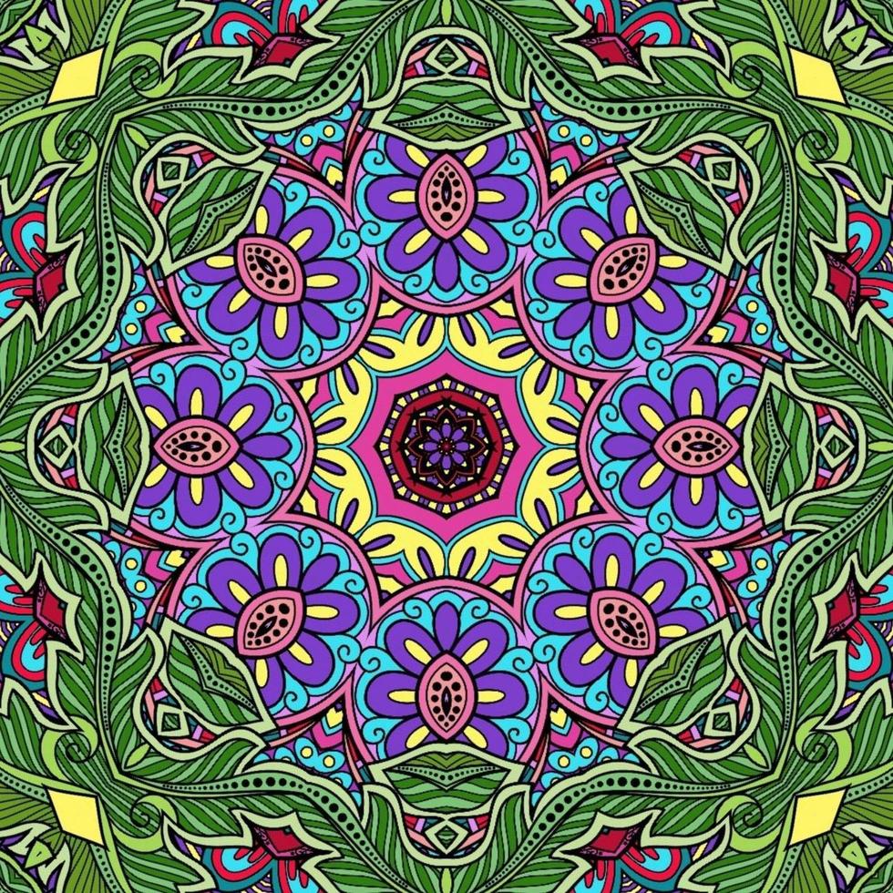 kleurrijk mandala bloemenpatroon boho symmetrisch 267 foto