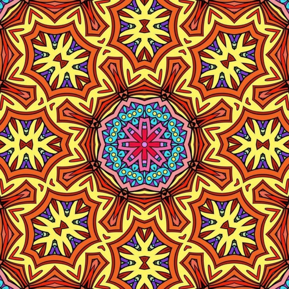 kleurrijk mandala bloemenpatroon boho symmetrisch 1039 foto