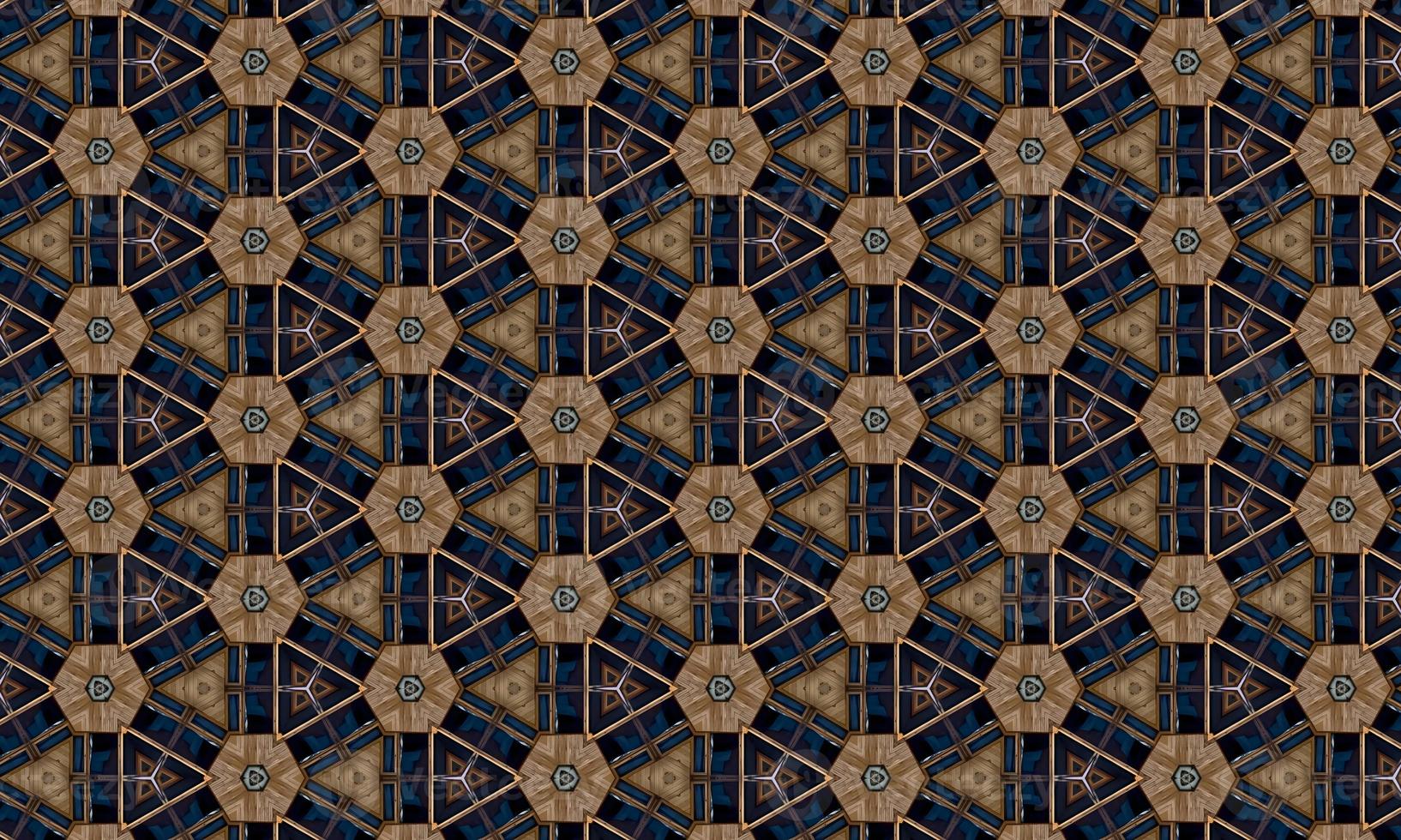 veelkleurige mozaïek patroon caleidoscoop. achtergrond, textuur. illustratie van hoge kwaliteit foto