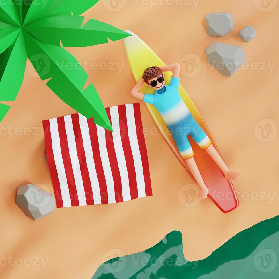 cartoon hallo zomer illustratie foto