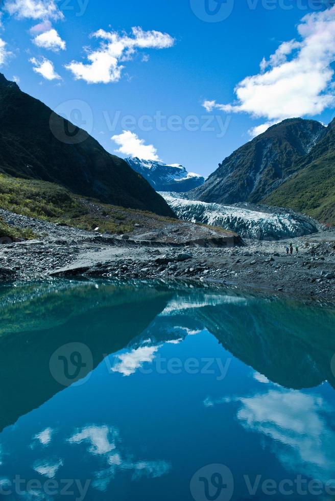 Vossengletsjer in het Westland National Park aan de westkust van het Zuidereiland van Nieuw-Zeeland foto