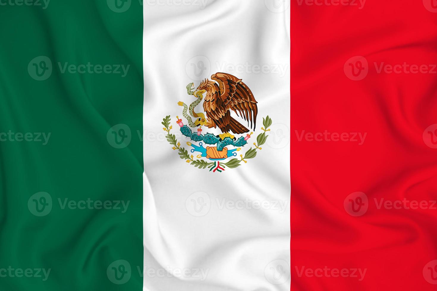 3d vlag van Mexico Aan kleding stof foto