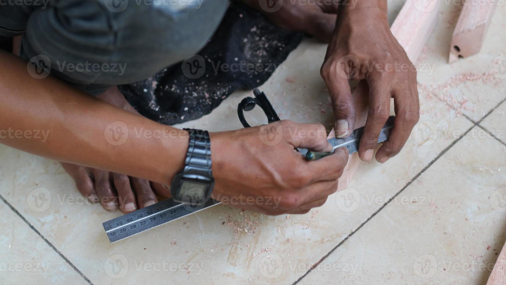 de werkwijze van maken handwerk foto