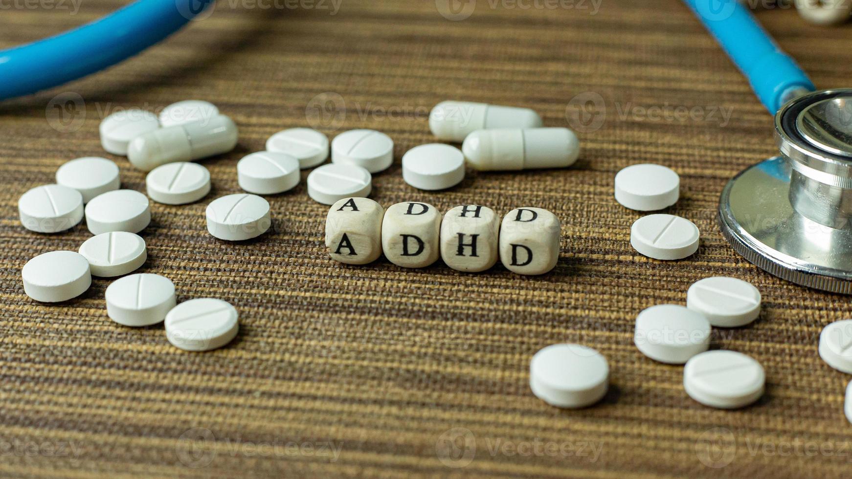 adhd voor bewustzijnsconcept voor geestelijke gezondheid. foto