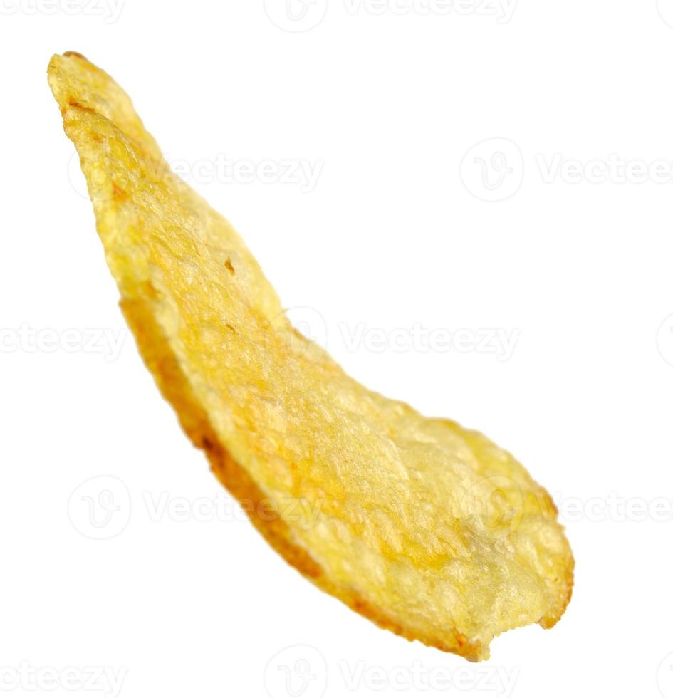 chips zijn geïsoleerd op een witte achtergrond. foto