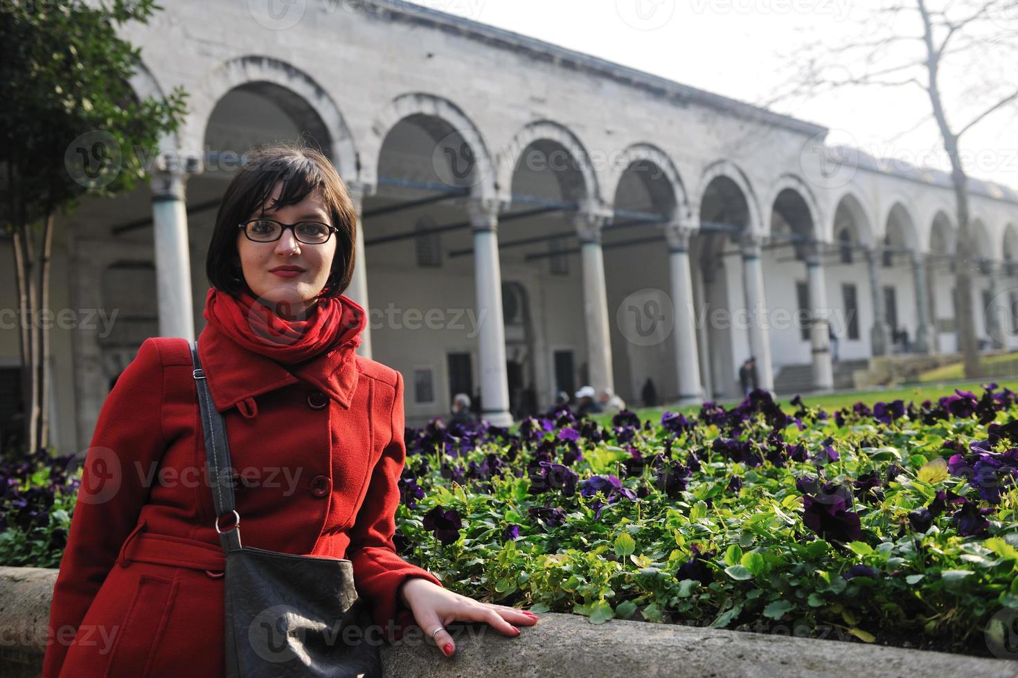 vrouw bezoek oude istambul in kalkoen foto
