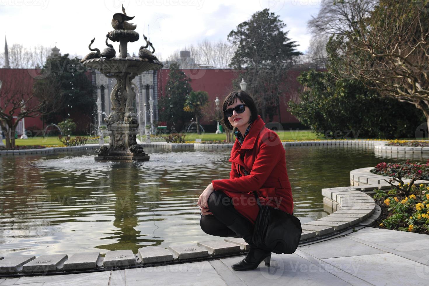 vrouw bezoek oude istambul in kalkoen foto