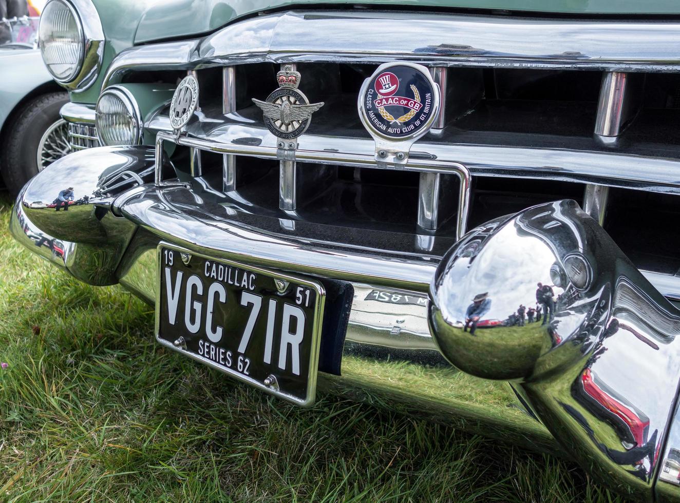 Shoreham-door-zee, west sussex, uk, 2014. 1951 serie 62 cadillac Bij Shoreham luchtshow Aan augustus 30, 2014 foto