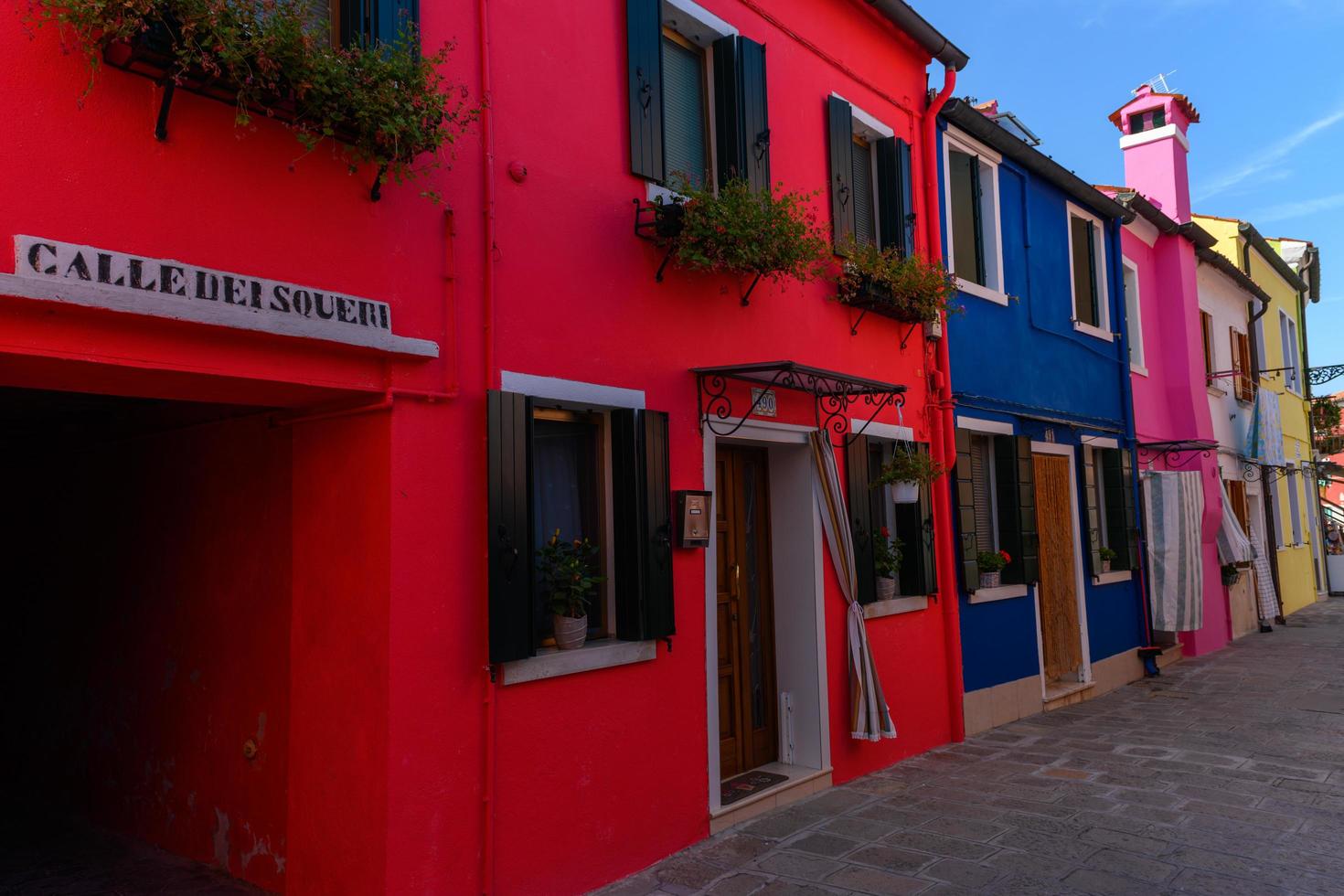 kleurrijk huizen van de eiland van Burano foto