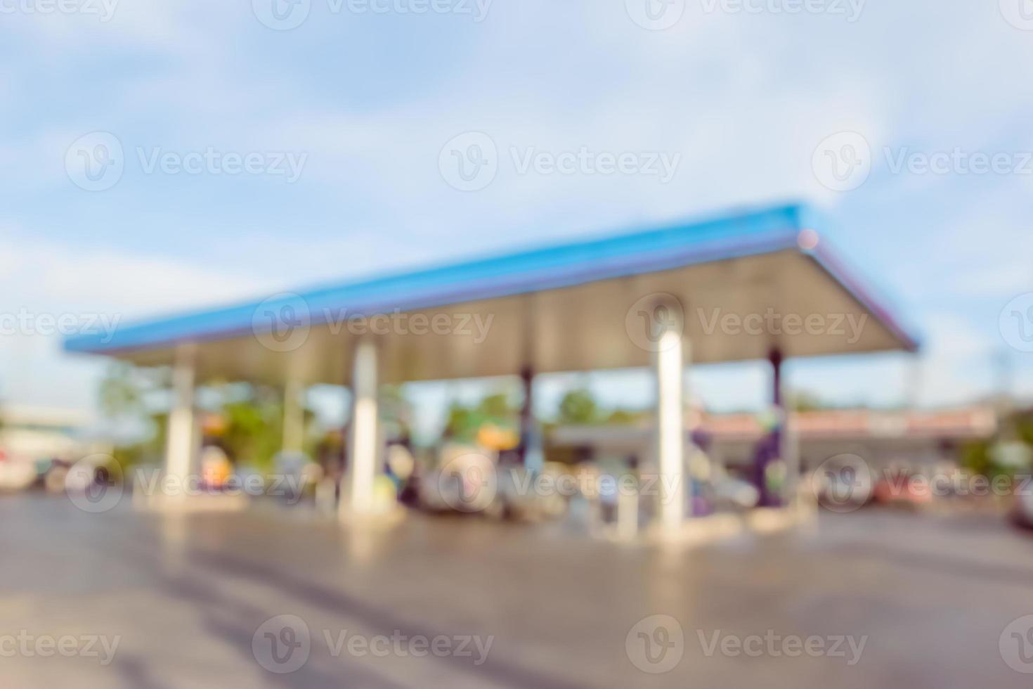 ochtend- tanken station, uit van focus achtergrond foto