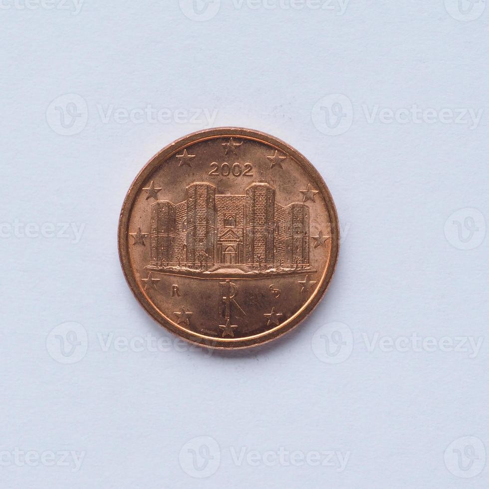 Italiaanse munt van 1 cent foto