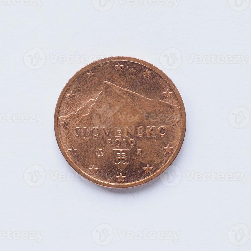 Slowaakse munt van 2 cent foto