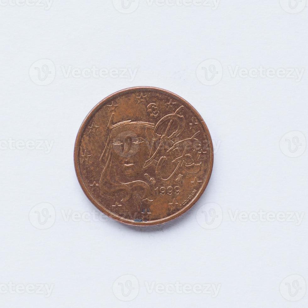 Franse munt van 1 cent foto