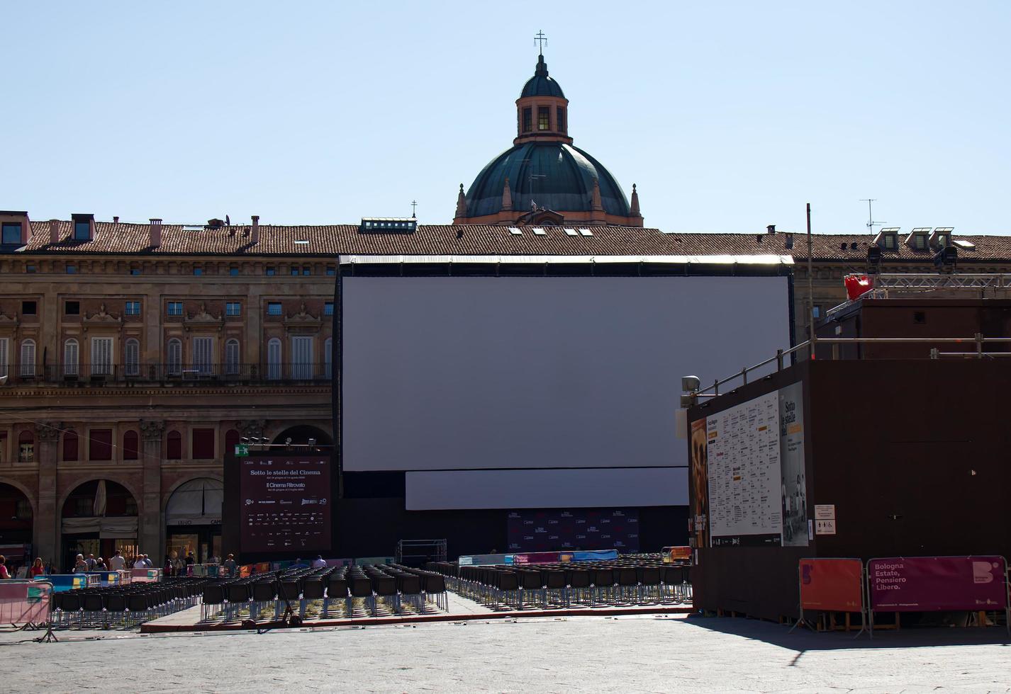 buitenshuis bioscoop festival. bologna, Italië. foto