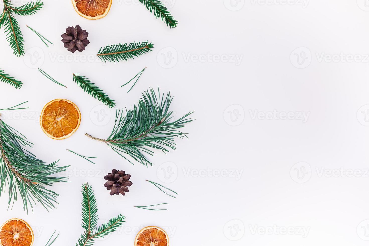 Kerstmis patroon met Spar boom pijnboom takken foto
