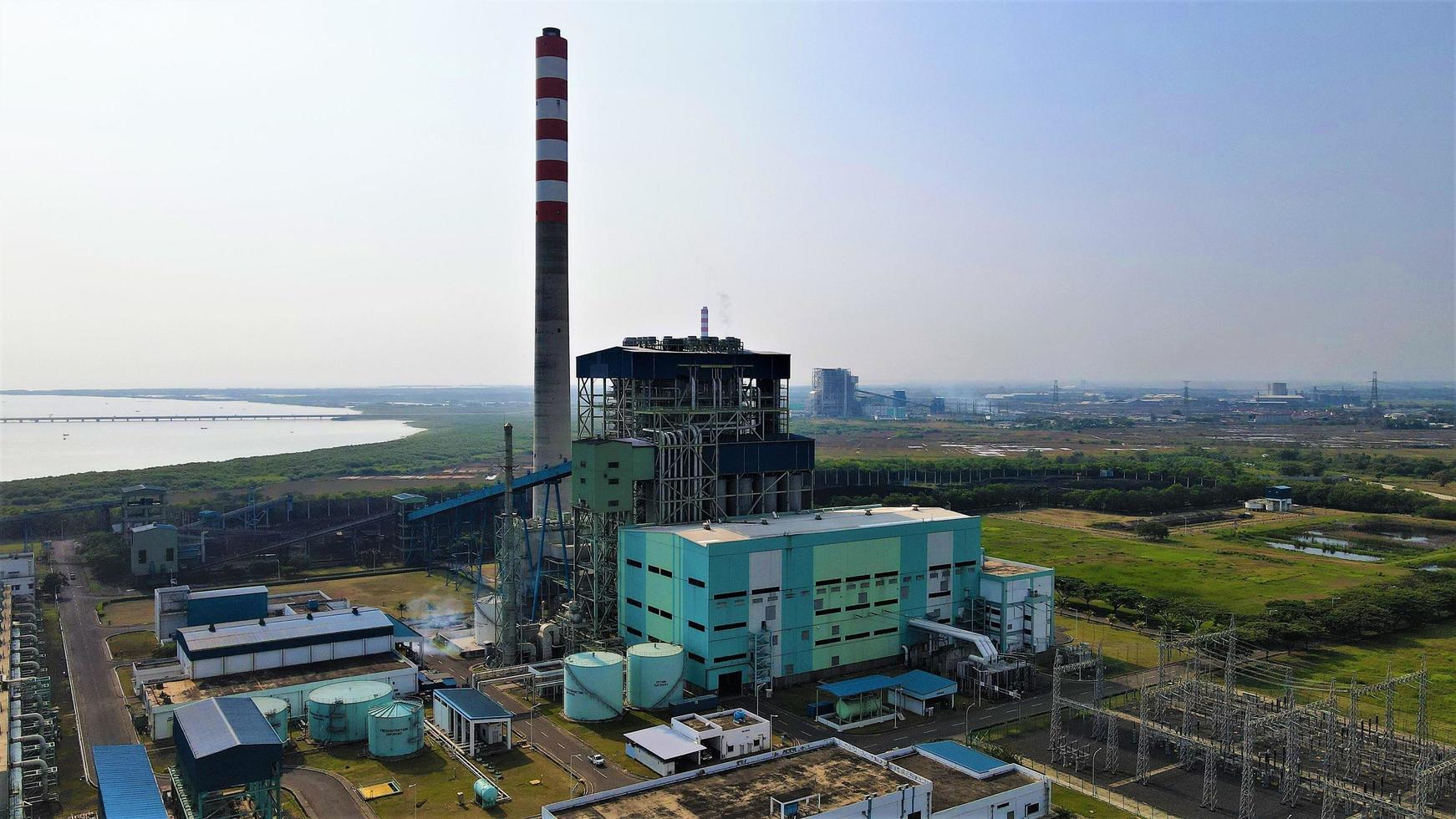 mooi antenne visie, hydro-elektrisch bedrijf in cirebon, west Java - Indonesië. foto