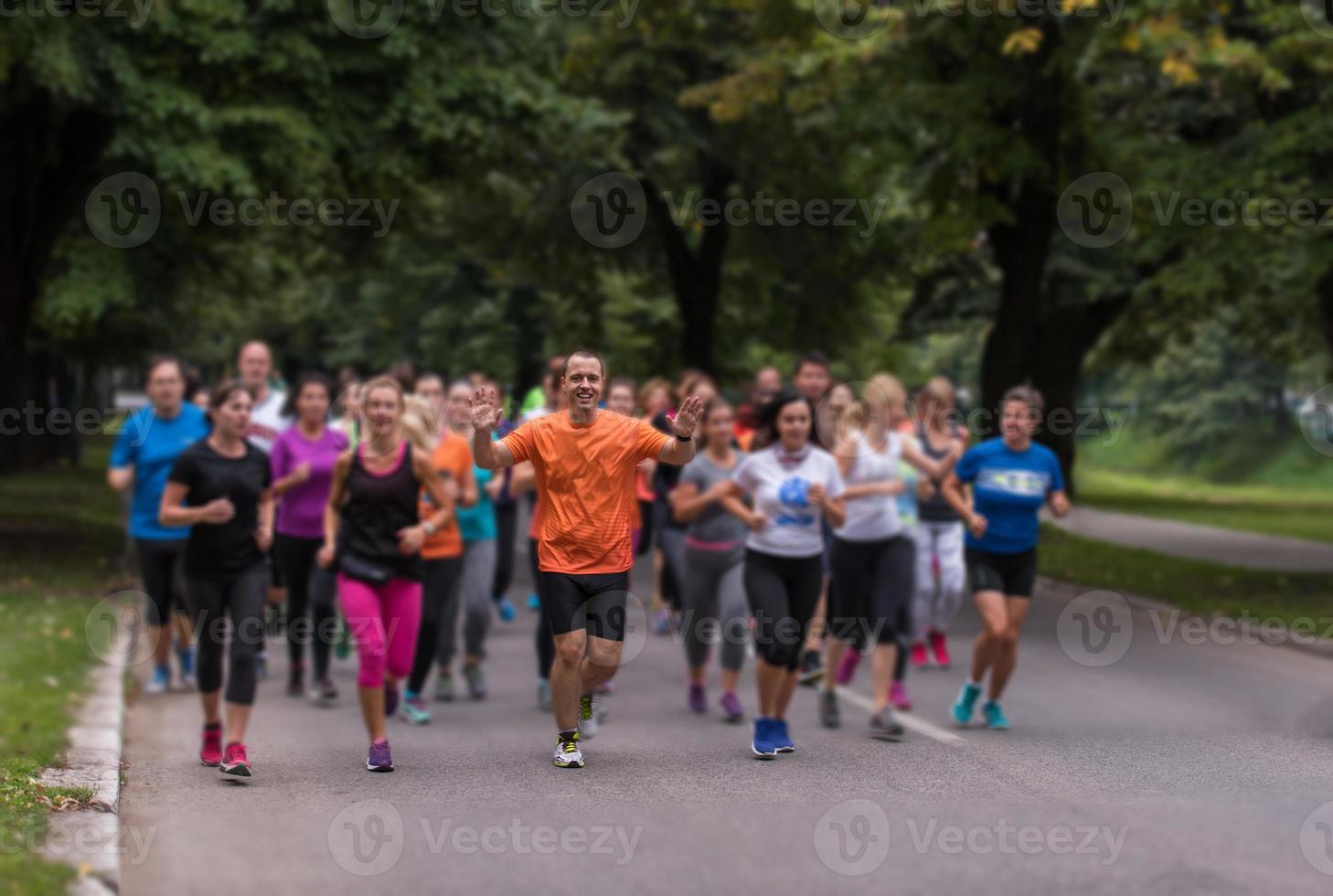 hardlopers team Aan ochtend- opleiding foto