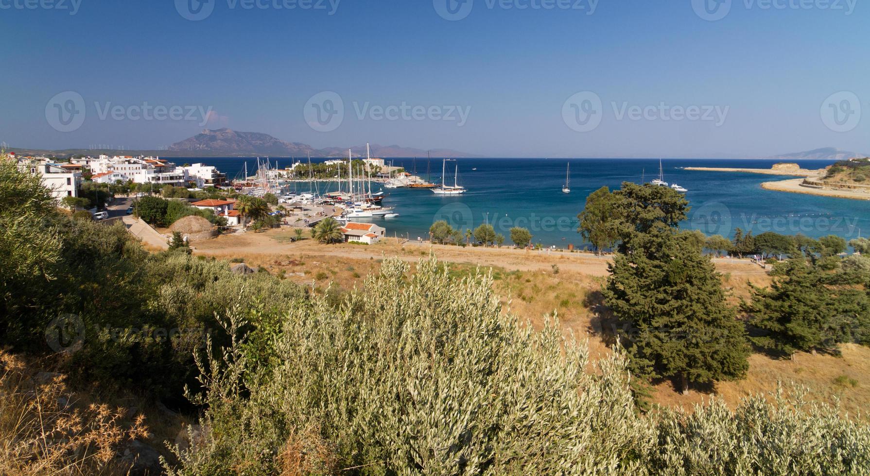 datca dorp, mugla, kalkoen foto