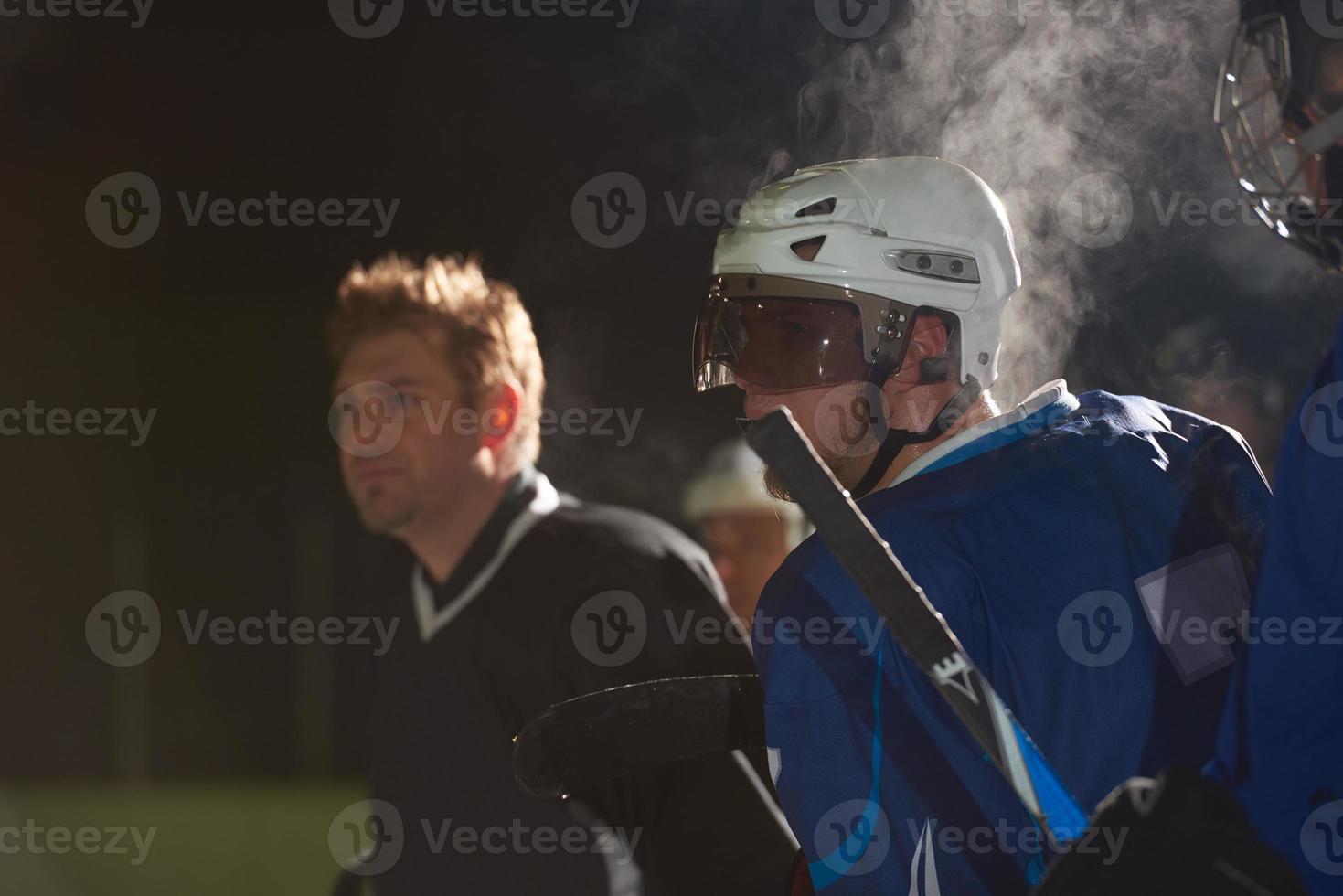 ijs hockey spelers Aan bank foto