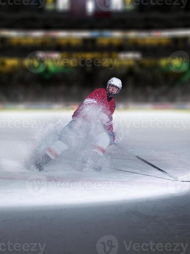 ijs hockey speler in actie foto